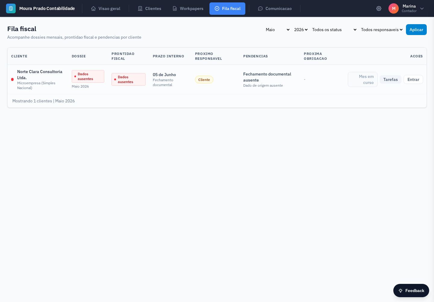 Isafi Accountant Portal - Compliance Dashboard